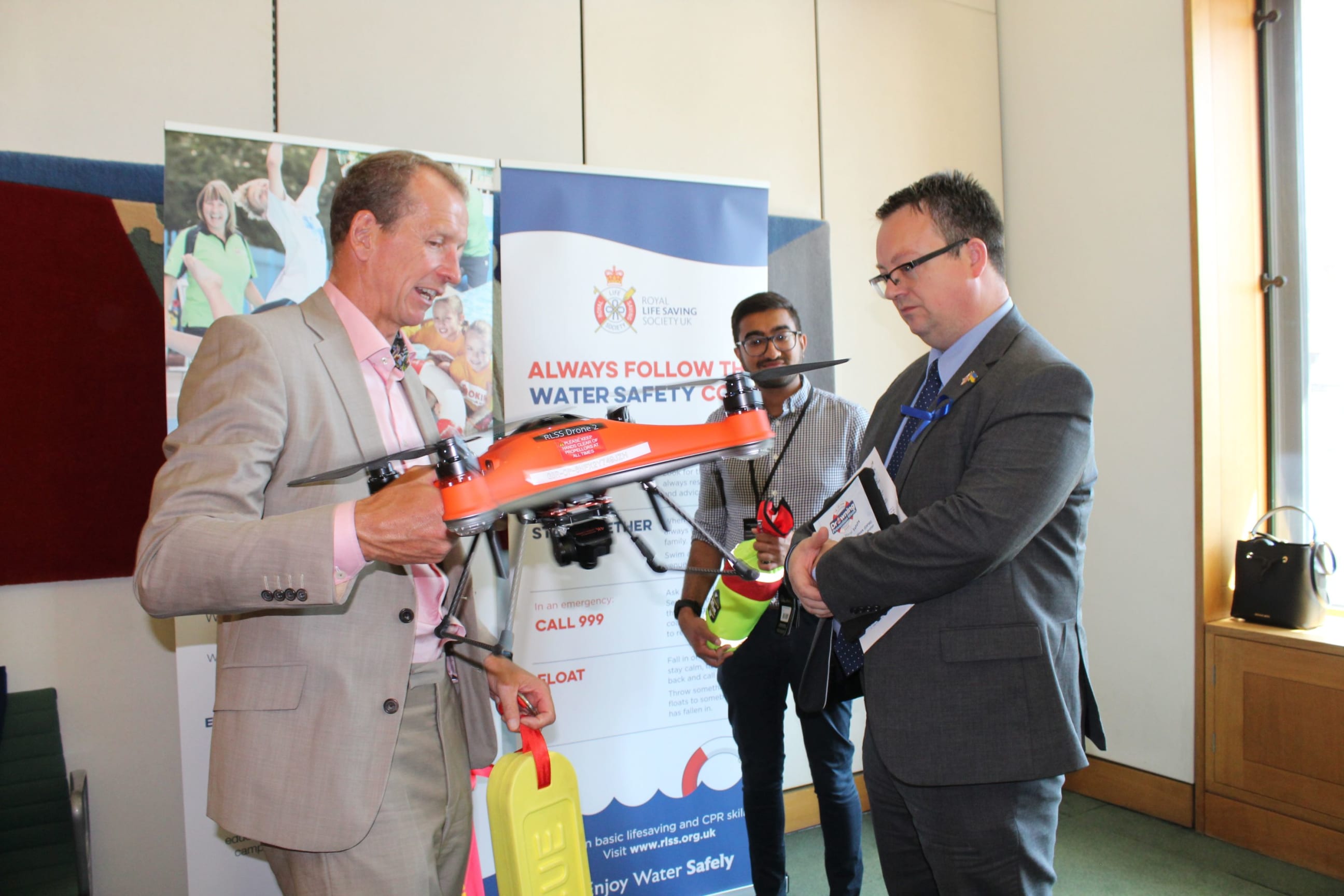 Greg Whyte demonstrates drone at Westminster