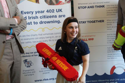 Ellie Robinson at Westminster with RLSS UK