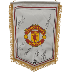 Manchester United FC pennant signed by members of the team