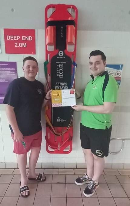 Rookie Lifeguard Conor Elliott with his Instructor Daryl